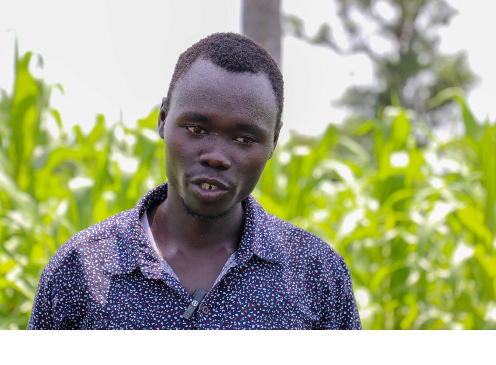 Abdul Rahuman, narrates his story to the project team. Photo Credit: Wairimu Veronicah – RICE West Nile. 