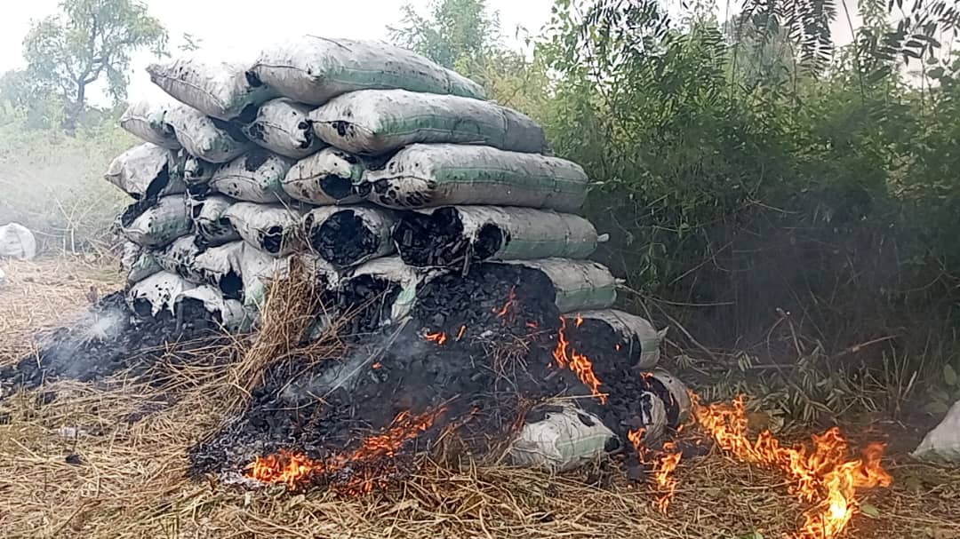 Adjumani burns charcoal 