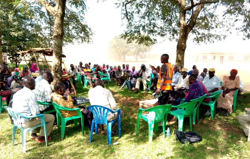 RMM officials conduct community sensitization in the villages of Magada, Namwogi and Mbaale in Imanyiro Sub Sounty, Mayuge District. 