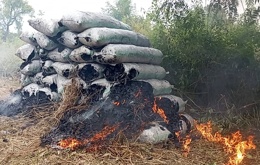 Adjumani burns charcoal 